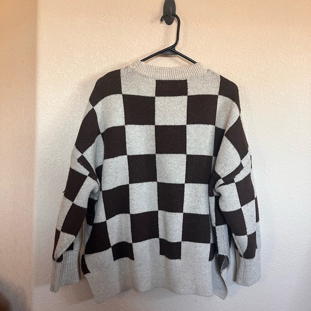 Sincerely Jules Checkered Knit Crewneck Sweater - Picture 6 of 7